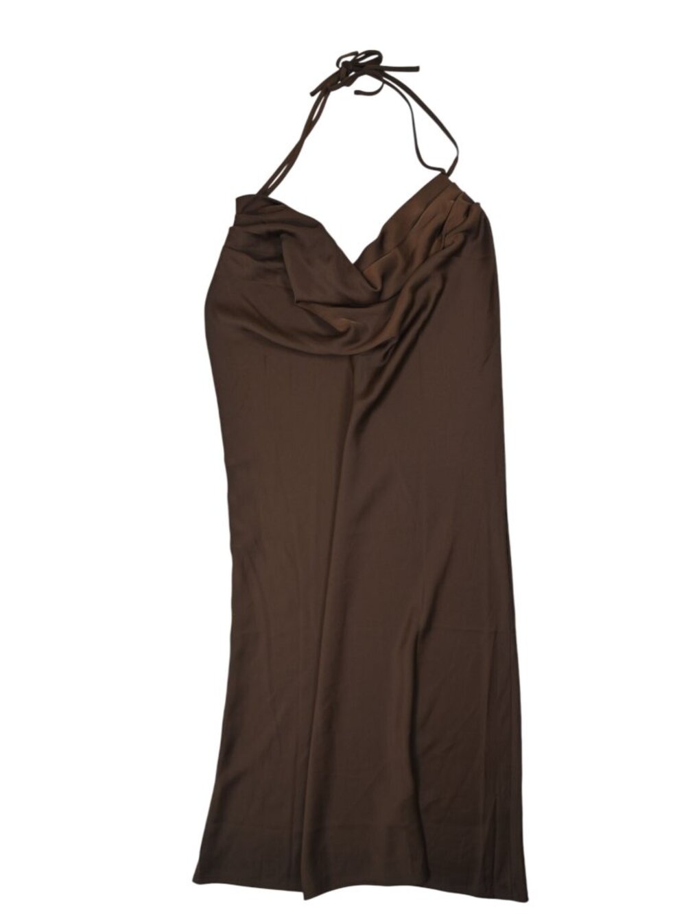 Hello Molly Evening Spark Satin Maxi Skirt in Chocolate